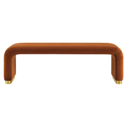 Koda Performance Velvet Waterfall Long Bench
