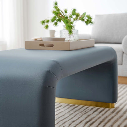 Koda Performance Velvet Waterfall Ottoman