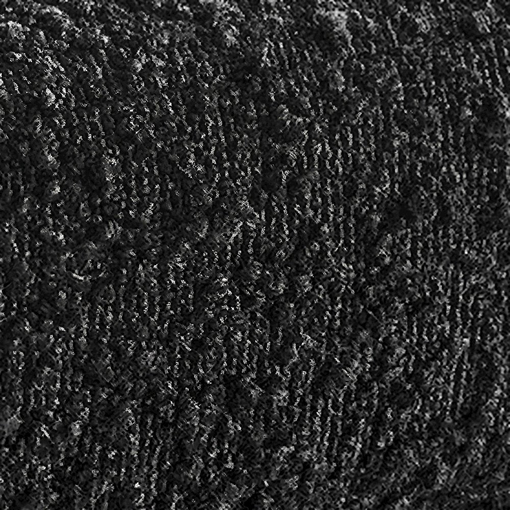 FurniFact Boucle Fabric Waterfall Stool with 4-Inch Cushioned Top, Black
