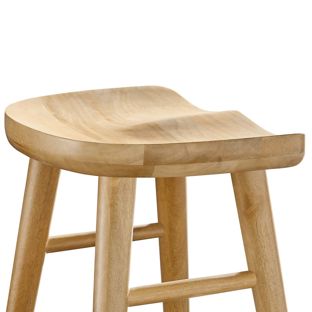 Saville Backless Wood Counter Stools Set of 2