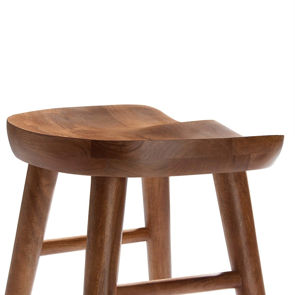 Saville Backless Wood Counter Stools Set of 2