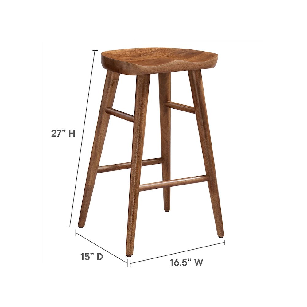 Saville Backless Wood Counter Stools Set of 2