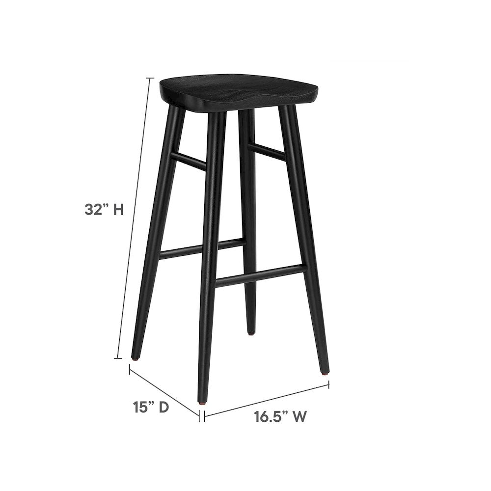 Saville Backless Wood Bar Stools Set of 2