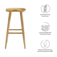 Saville Backless Wood Bar Stools Set of 2