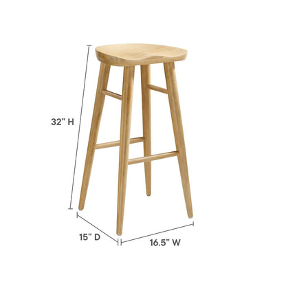 Saville Backless Wood Bar Stools Set of 2