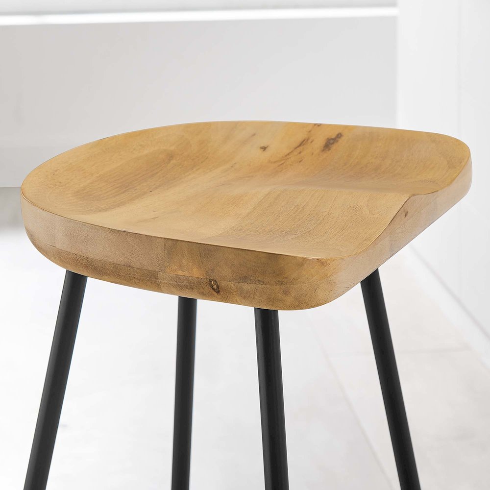 Concord Backless Wood Counter Stools Set of 2