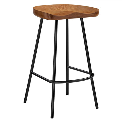 Concord Backless Wood Counter Stools Set of 2