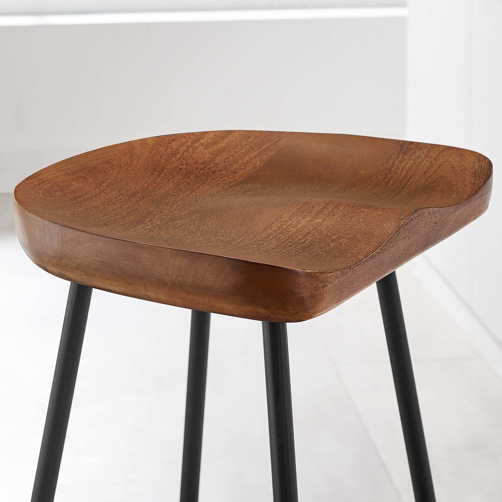 Concord Backless Wood Counter Stools Set of 2