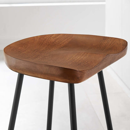 Concord Backless Wood Counter Stools Set of 2