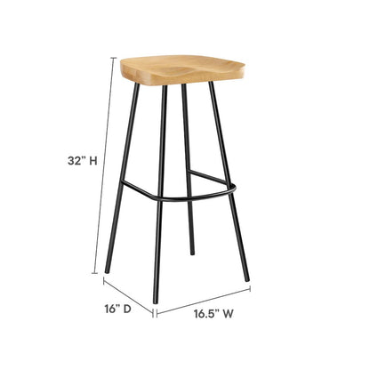 Concord Backless Wood Bar Stools Set of 2