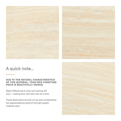 Lippa 60" Oval Faux Travertine Dining Table