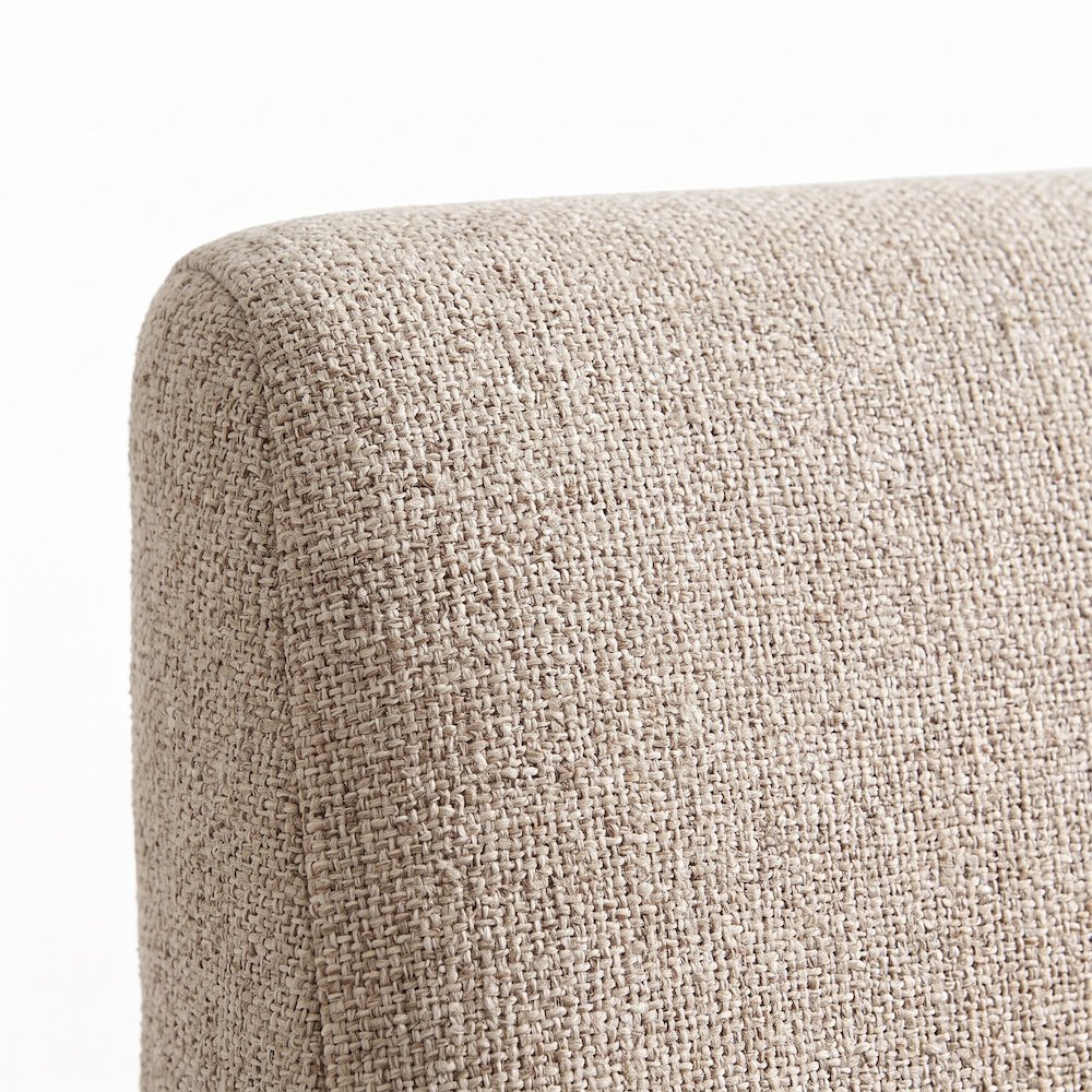 FurniFact Chenille Upholstered Accent Chair with Cushion, Khaki