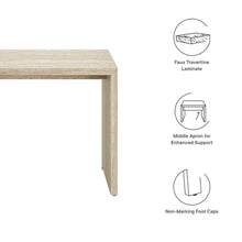 Mirella Faux Travertine Console Table