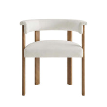 Performance Velvet Barrel Dining Chairs, Alabaster Deep Brown, Set of 2
