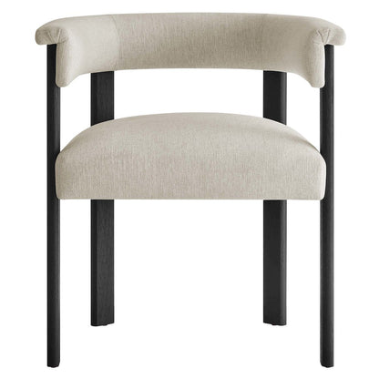 Imogen  Fabric Upholstered Barrel Dining Chairs Set of 2
