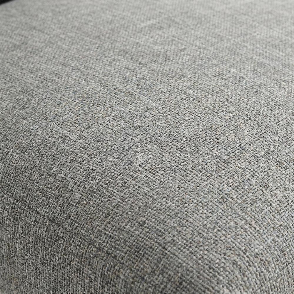 Fabric Upholstered Modern Dining Chair, Heathered Weave Gray Black, Set of 2