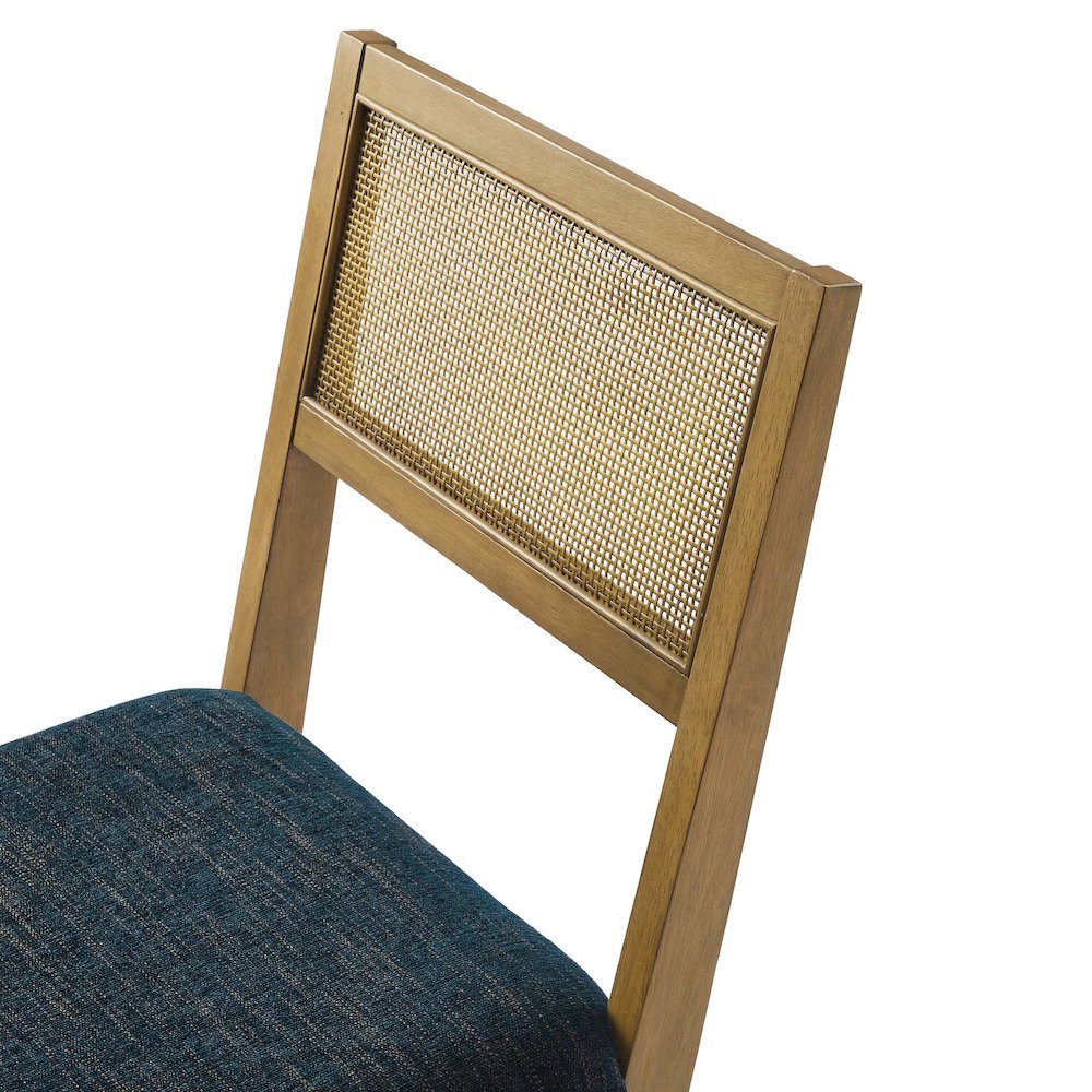 Nimba Faux Rattan Fabric Dining Chairs Set of 2