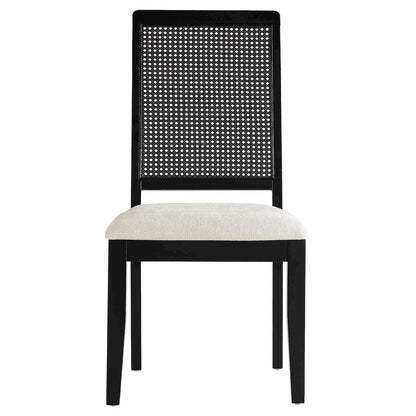 Arlo Faux Rattan and Wood Dining Side Chairs Set of 2