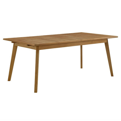 Vienna Outdoor Patio Teak Wood Extendable Dining Table