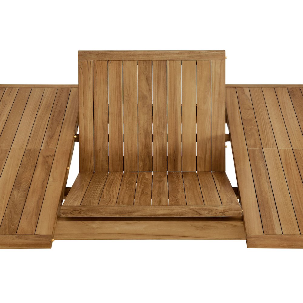 Vienna Outdoor Patio Teak Wood Extendable Dining Table