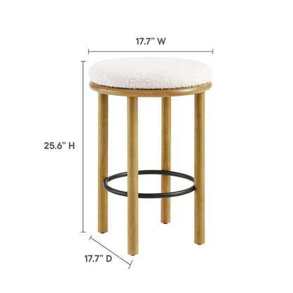 Fable Boucle Fabric Counter Stools Set of 2