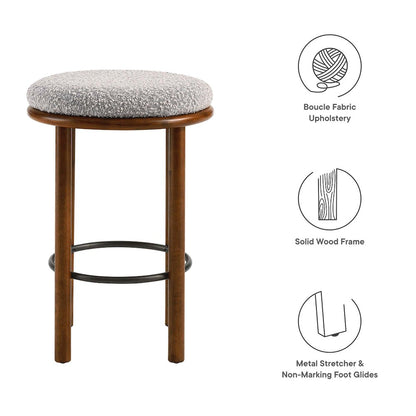 Fable Boucle Fabric Counter Stools Set of 2