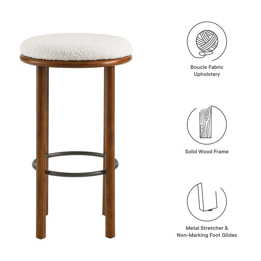 Fable Boucle Fabric Bar Stools Set of 2