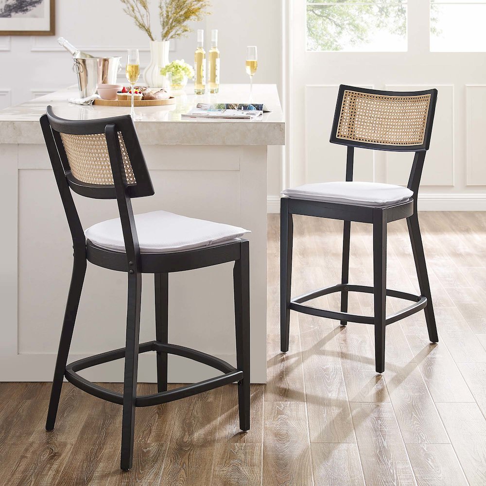 Caledonia Wood Counter Stools Set of 2