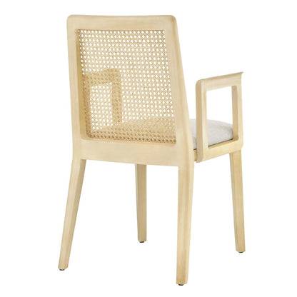 Monarch Wood and Rattan Dining Armchair