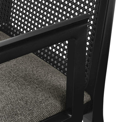 Monarch Wood and Rattan Dining Armchair