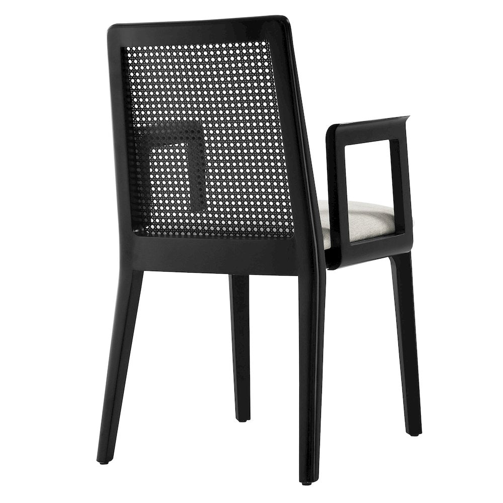 Monarch Wood and Rattan Dining Armchair