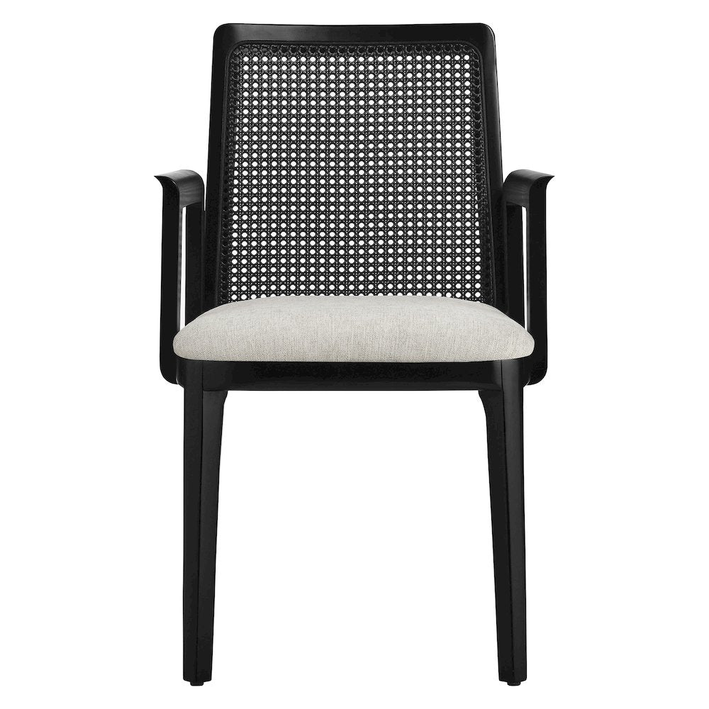 Monarch Wood and Rattan Dining Armchair
