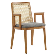Monarch Wood and Rattan Dining Armchair