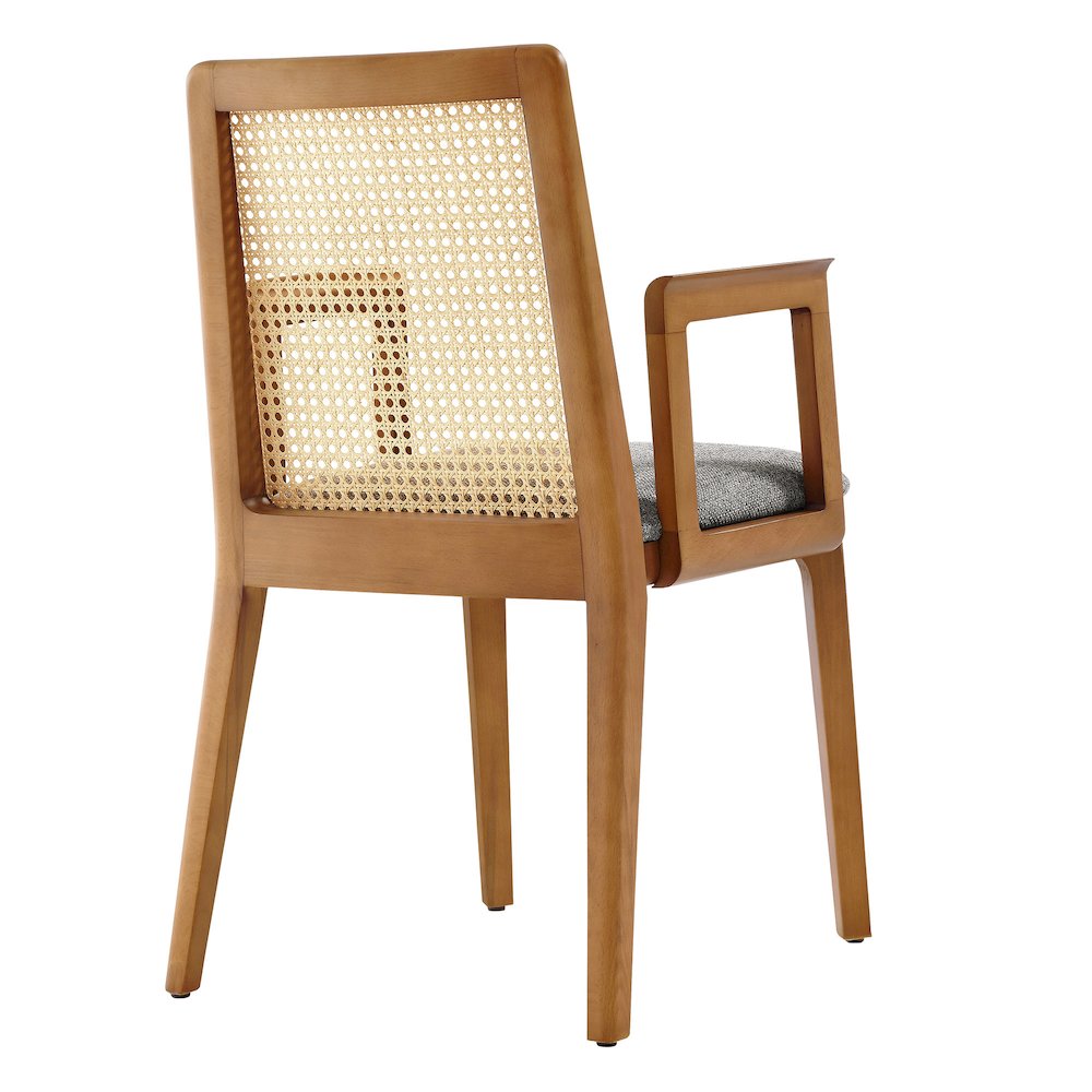 Monarch Wood and Rattan Dining Armchair