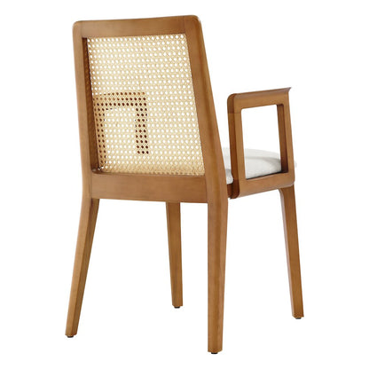 Monarch Wood and Rattan Dining Armchair