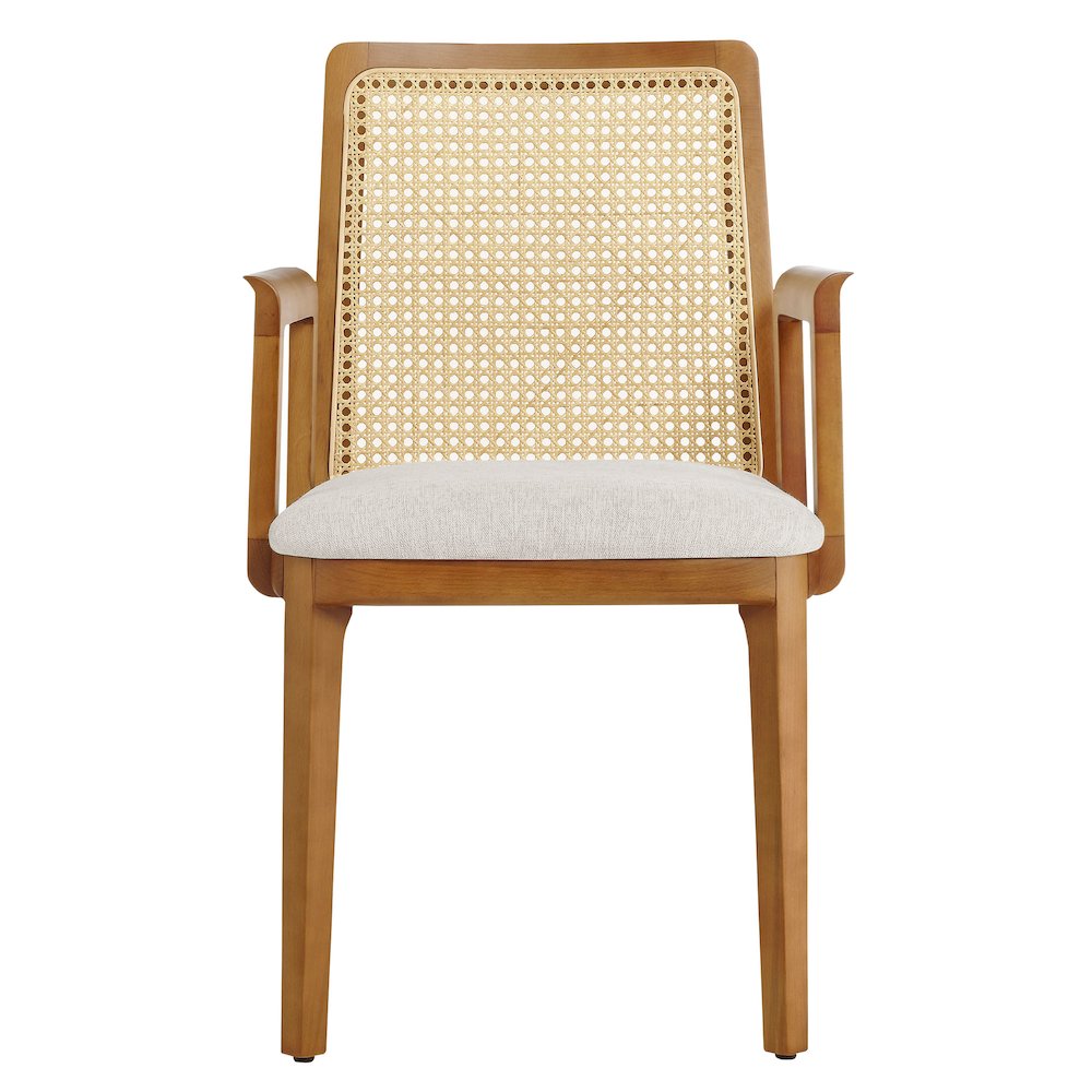 Monarch Wood and Rattan Dining Armchair