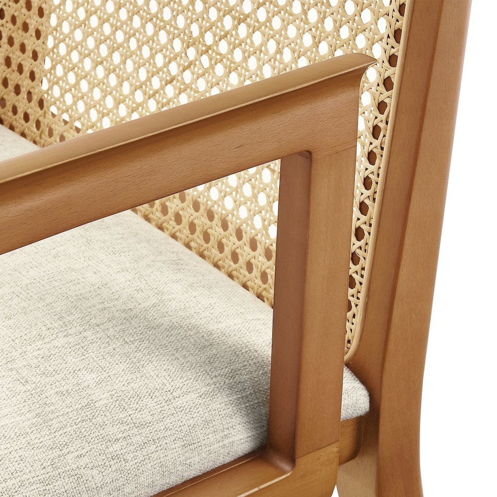 Monarch Wood and Rattan Dining Armchair