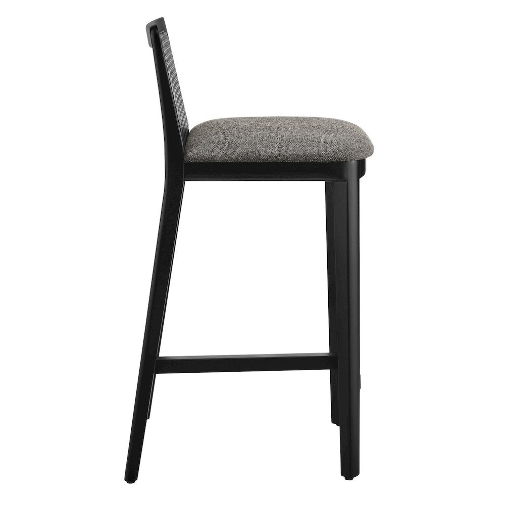Monarch Wood and Rattan Counter Stool