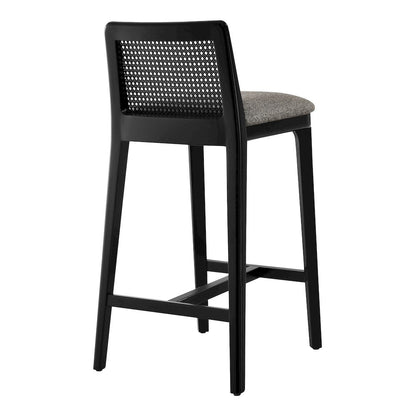 Monarch Wood and Rattan Counter Stool