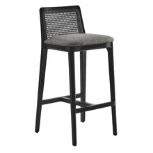 Monarch Wood and Rattan Bar Stool