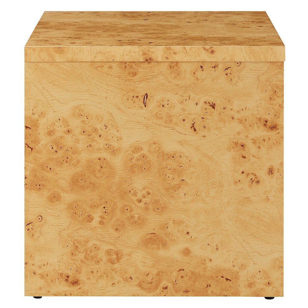 Hudson 1-Drawer Burl Wood Nightstand
