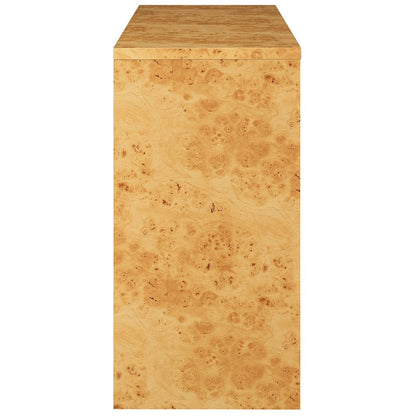 Hudson 2-Drawer Burl Wood Console Table