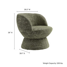 Vesta Chenille Fabric Upholstered Swivel Chair