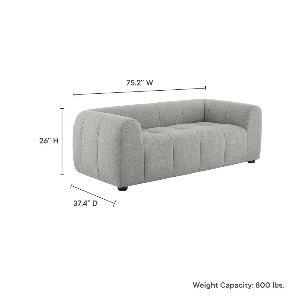 Liana Upholstered Fabric Loveseat