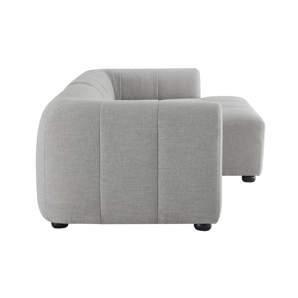 Liana Right-Facing Upholstered Fabric Modular Sofa with Chaise
