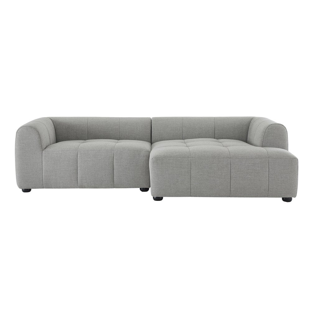 Liana Right-Facing Upholstered Fabric Modular Sofa with Chaise