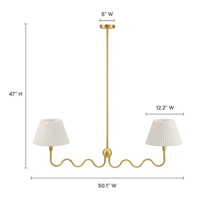 Wave Squiggle 2-Arm Pendant Light
