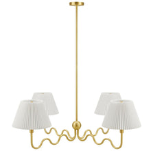Wave Squiggle 4-Arm Pendant Light