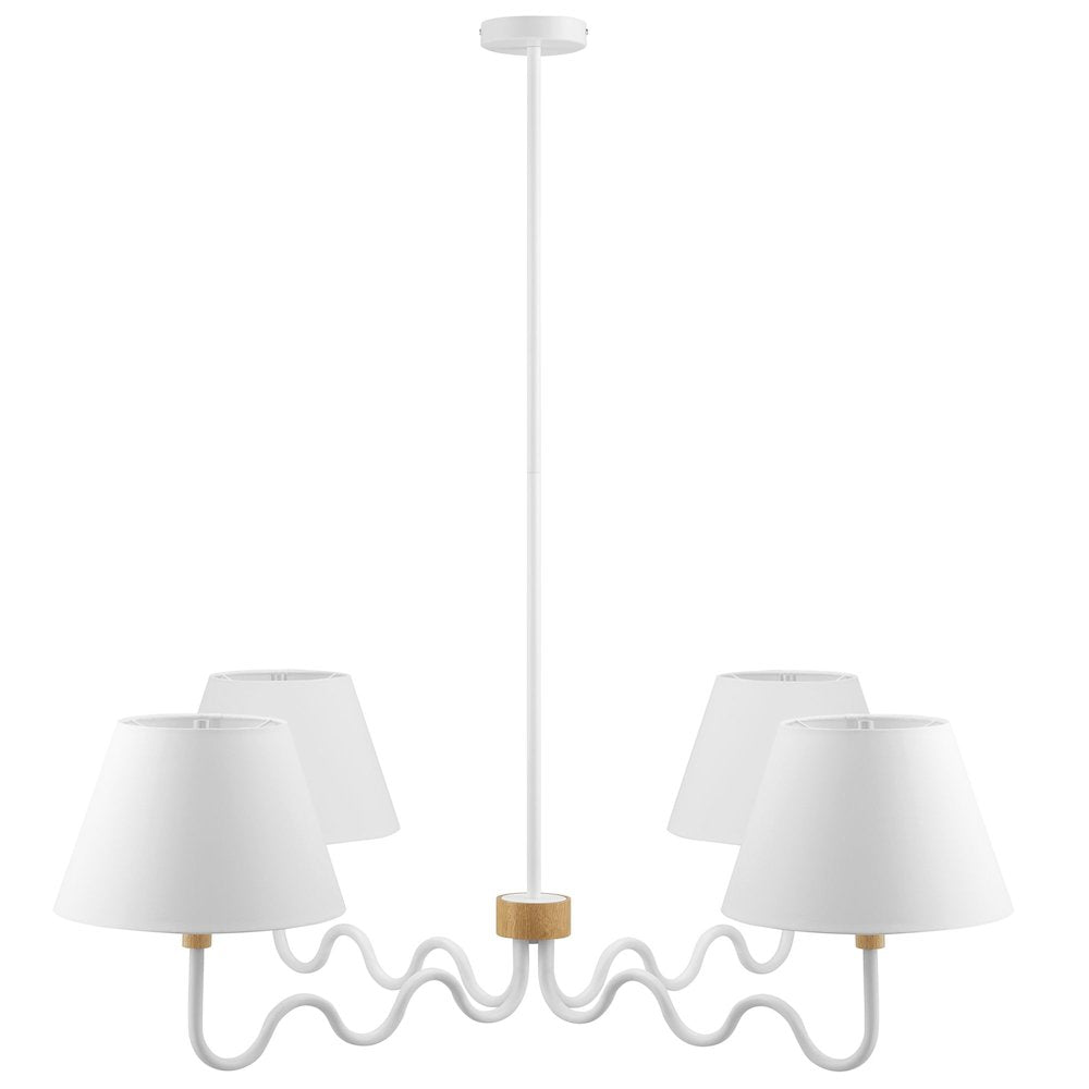 Sunlit Squiggle 4-Arm Pendant Light