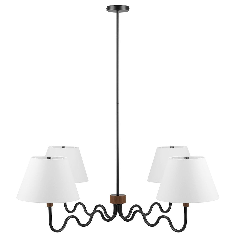 Sunlit Squiggle 4-Arm Pendant Light